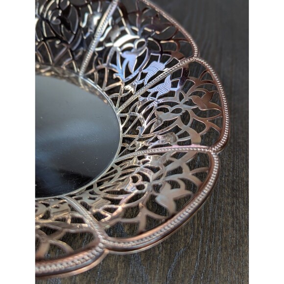 WMF Germany Art Nouveau Silverplated Bowl Ornate Floral Candy Dish Marked - Picture 6 of 16